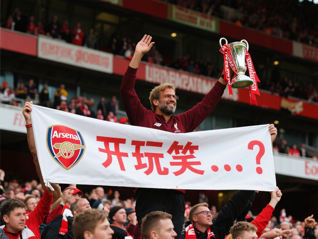 值得一提的是,利物浦作为一支历史悠久的豪门,近年来在克洛普的带领下多次捧起重要奖杯,他们的球迷自然有底气去“开玩笑”。这种自信与阿森纳目前的处境形成了鲜明对比,也让这条横幅的讽刺意味更加浓厚。